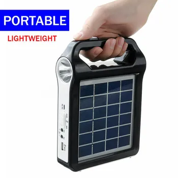 

USB Port Built Portable Solar Panel Generator System In Lighting Lamp DC156