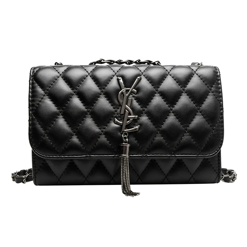 

New Ladies Chain Bag Fashion Casual Pu Rhombus One Shoulder Messenger Bag