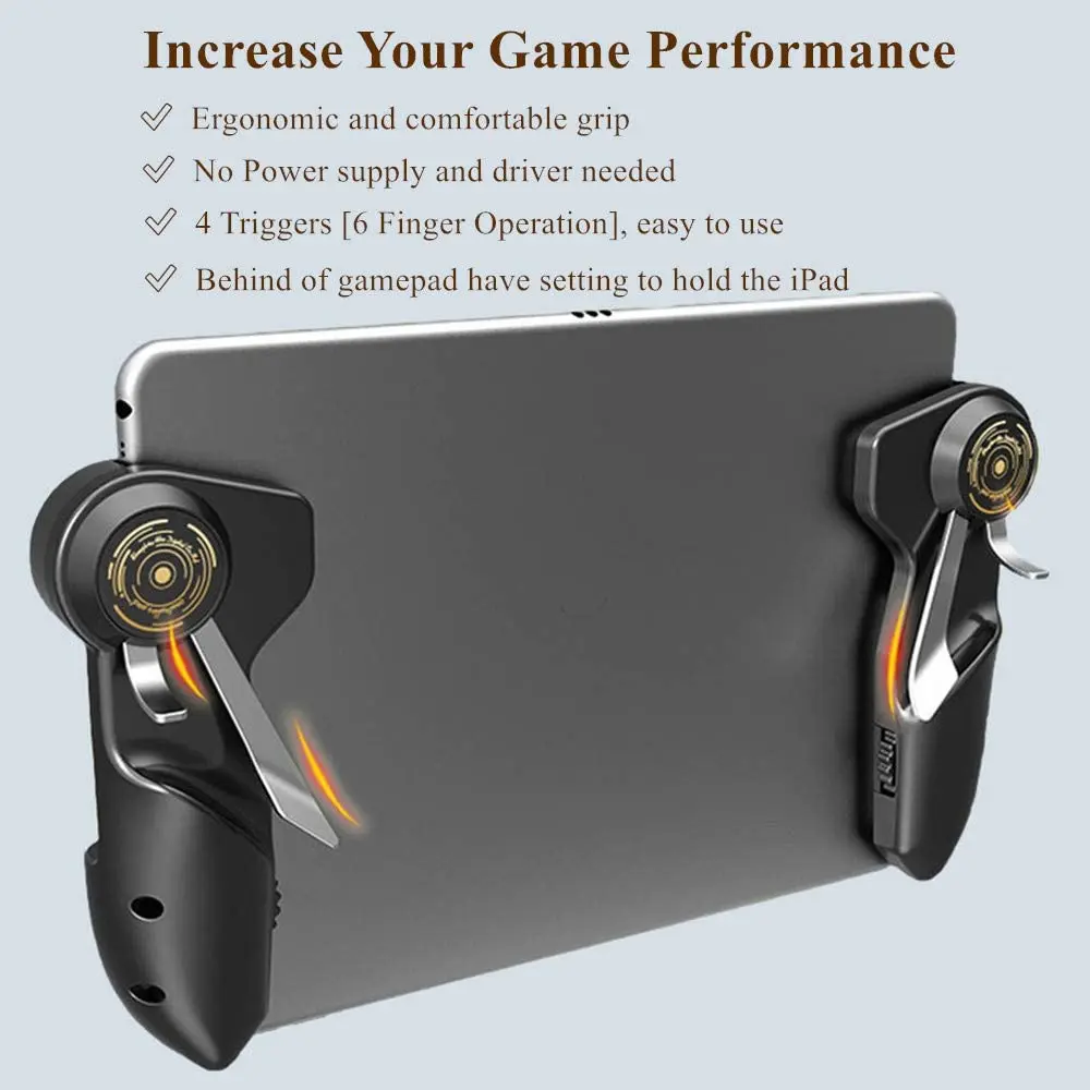 Mobile Pubg Game Controller Six Finger Game Joystick Handle Target Button L1R1 Shooter Gamepad Trigger For Ipad Tablet New Hot