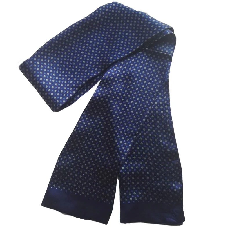 Для Мужчин's шелк тутового шелкопряда шарф двойной Слои длинный Шелковый шейный платок цветочный узор синий и красный цвета