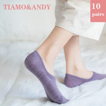 

invisible socks women High Quality Non-slip Ms ship sock boat combed cotton absorb sweat 10 pairs=20 PCS EU 35-39 lady and girls