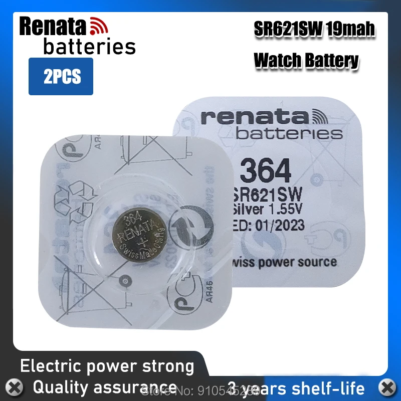 Venta al por menor nuevo 2 uds AG1 AG 1 reloj batería Pilas LR621 LR 621 LR621W SR621SW SR621 1,55 V botón pila de moneda baterías