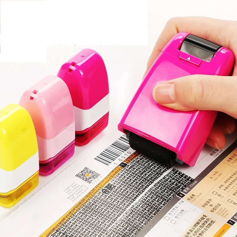 

Guard Your ID Roller Stamp Self-inking Stamp Messy Code Security Personal Information Privacy Security Office Refillhome
