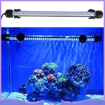 

48cm 57 Led EU Plug Aquarium Light Decoration Submersible Lighting White Waterproof Flood Lights Fish Tank Aquarium Lights