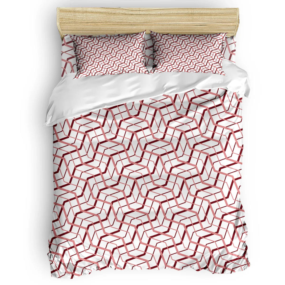 

Irregular Geometric Pattern Duvet Cover Set Vintage Floral Art Design Collection of 3/4pcs Bedding Set Bed Sheet Pillowcases