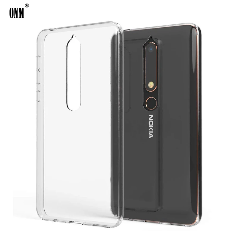 Чехол для Nokia 2 1 3 5 6 7 прозрачный мягкий ТПУ чехол Plus X5 X6 задняя крышка|Бамперы| |