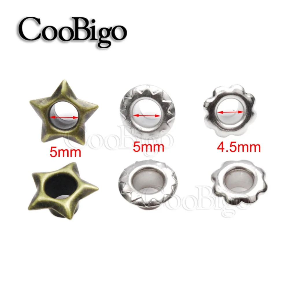 Star Eyelet Floral Eyelets For Leathercraft Tags Bag Belt Cap Clothes Shoes 200pcs
