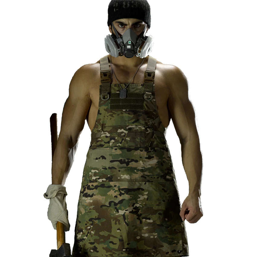 

Adult Camouflage Tactical Army Soldier for Men Work Wear Clothes Special Forces Twelve Pockets Military Uniform Apron