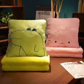 

Pillow Quilt in One for Girls Siesta Artifact Pillow Multifunctional Cushion for Car Home Office Pillow with Blanket Inside