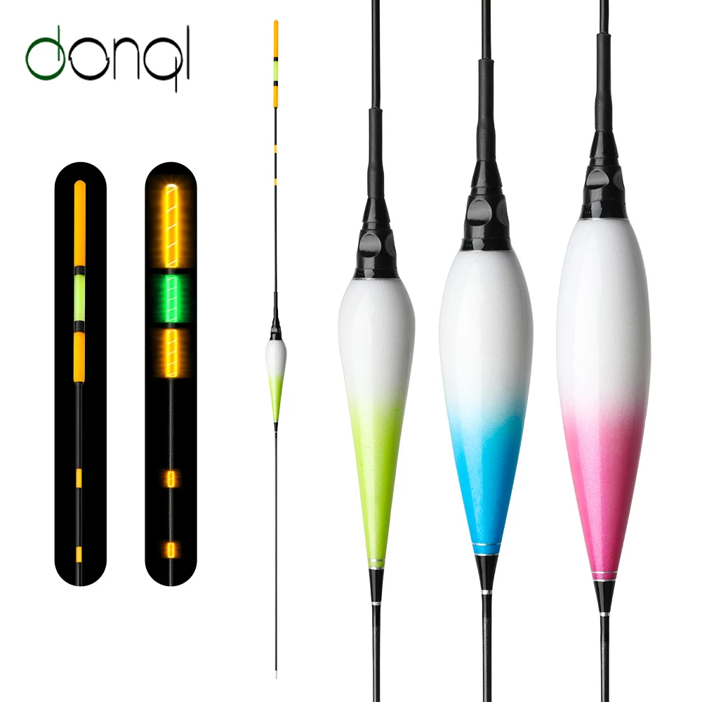 

DONQL Nano Electronic Luminous Fishing Float Led Light Buoy Bold Tail High Brightness Bobber With Battery Night Fishing Tackle