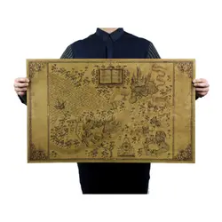 Карта волшебного мира вокруг большой бумага для постера 51*32,5 см Классический плакат Винтаж Ретро Бумага Ремесло