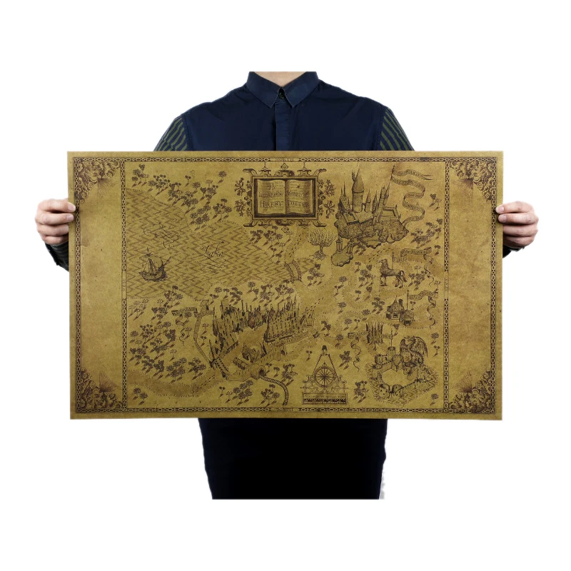 Map Of The Wizarding World Of Around The Big Paper Poster Movie 51*32.5cm Classic Poster Vintage Retro Paper Craft Map Of The Wizarding World Of Around The Big Paper Poster Movie 51*32.5cm Classic Poster Vintage Retro Paper Craft