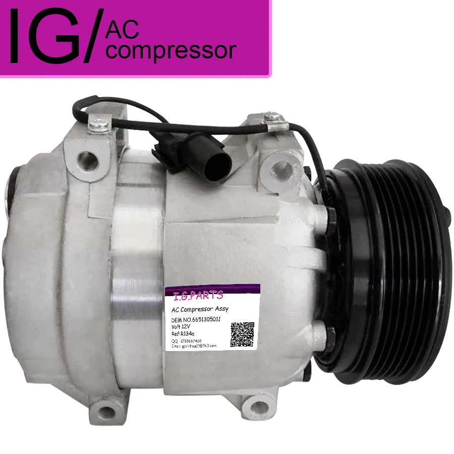 V5 A/C Компрессор переменного тока для SSANGYONG REXTON 2.7L 2.9L 6651305011 6611304415 6611304915 32483G