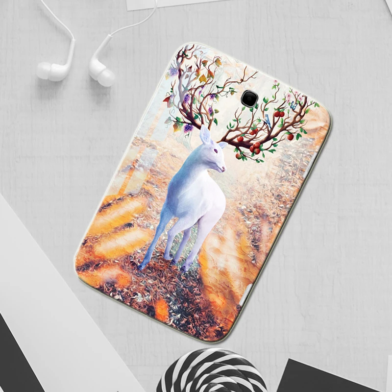 E8 bai lu Краски планшетный чехол для samsung Galaxy Tab A A2 S2 E 9,6 9,7 10,1 10,5 SM T560 SM-T560 T590 SM-T590 T815C T813Cover+ ручка - Цвет: E8 bai lu