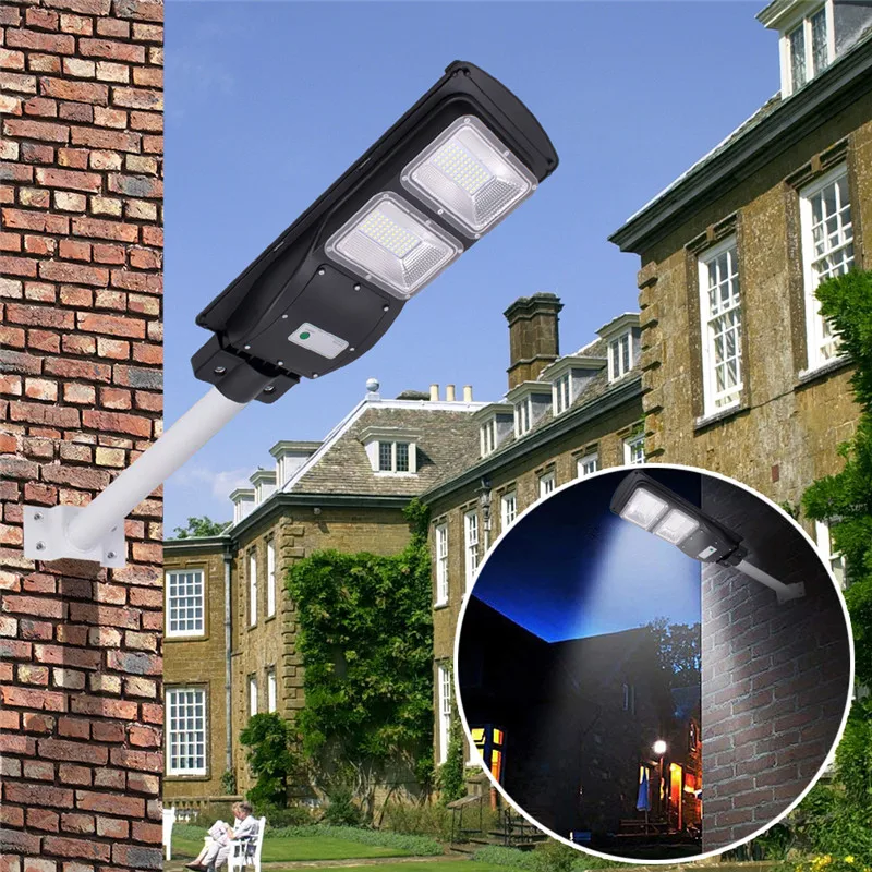 

Solar Street Light with Bracket Outdoor Waterproof IP67 Wall Garden Light Dusk to Dawn PIR Motion Sensor Courtyard Deck 60W 90W
