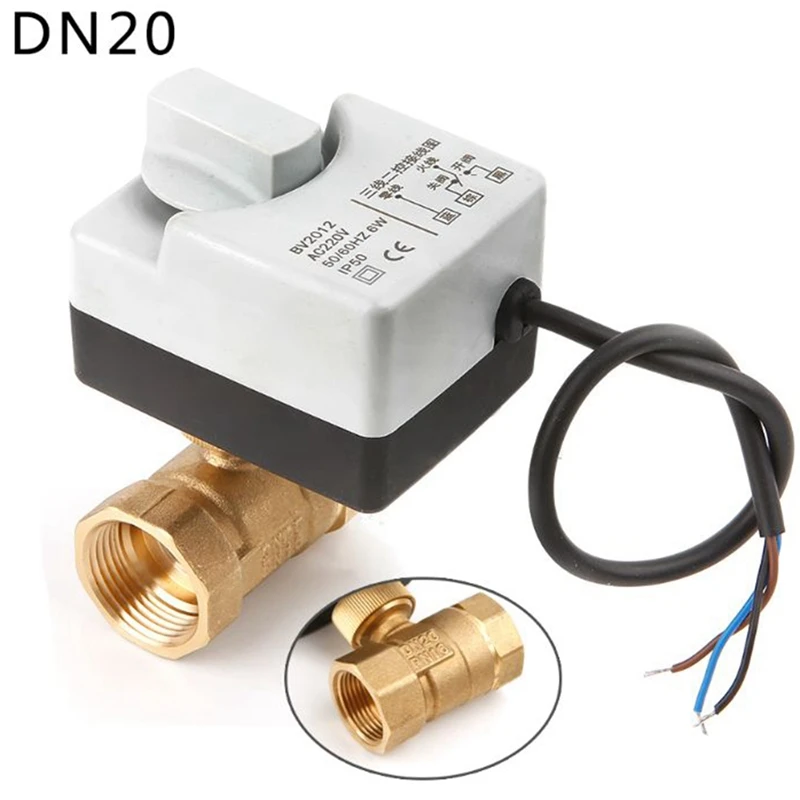 DN15/DN20/DN25 Ac220V 2 Way 3 провода моторизованный шаровой клапан электрический привод с ручным переключателем CNIM горячая распродажа