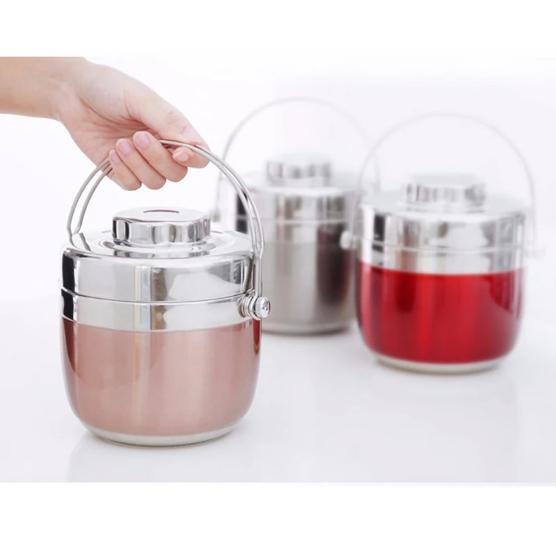 

Stainless Steel Bento Box Leak-Proof Portable Vacuum Lunch Box Food Storage Container Soup Jar 12 Hours Insulated Thermoses