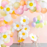 153 pçs daisy balão arco guirlanda kit amarelo margarida flor balões de hélio decorações festa aniversário casamento chá de bebê