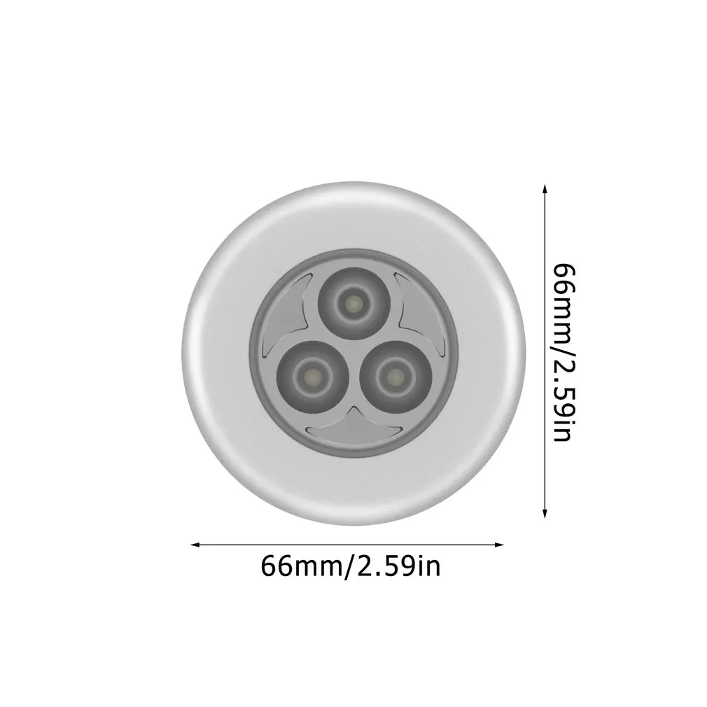Stick Pat Lamp 3 LEDs Touch Lamp lampada da parete/armadio a soffitto Mini  LED Night Light Sensor lampada da comodino alimentata a batteria