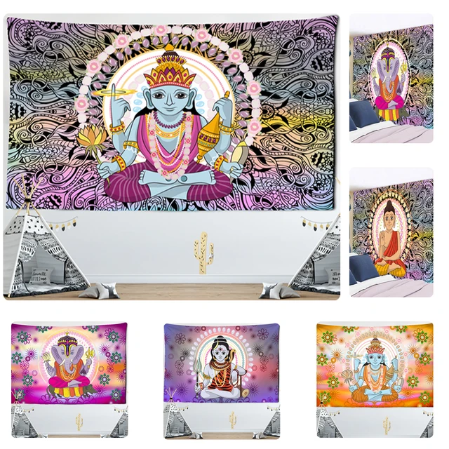 Psychedelic Buddha Tapestry Wall Hanging
