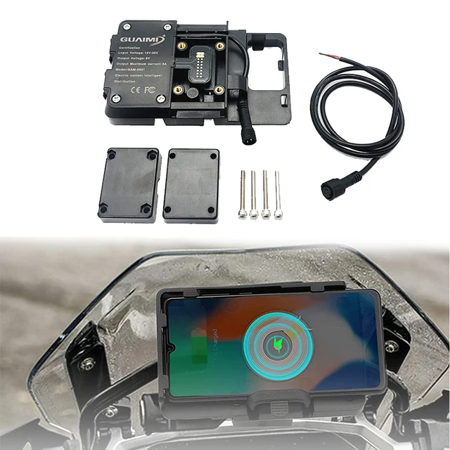 עבור BMW R1200GS R1250GS F700GS F800GS F750GS F850GS F900XR אלחוטי טעינה נייד טלפון GPS ניווט נייד טלפון בעל