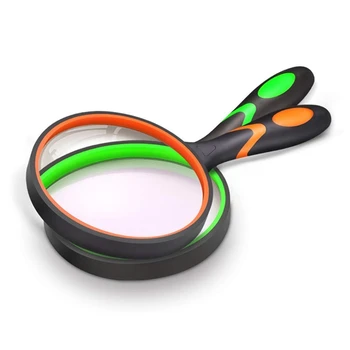 

Magnifying Glass 10X, Handheld Reading Magnifier with Non-Slip Soft Rubber Handle, 75mm Magnifying Lens, Shatterproof Magnifying