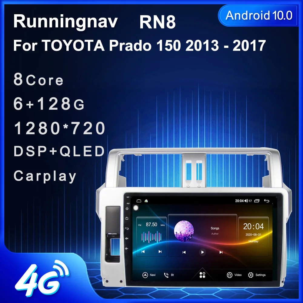 

Android 10,1/9/8.1 подходит для TOYOTA PRADO 2014 2015 2016 2017 мультимедийный стерео автомобильный DVD-плеер навигация GPS радио