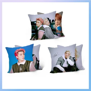 

KPOP CHANYEOL SEHUN 1st Album <1 Billion Views> Double-side Pillow SC Printing Sofa Cushion PP Cotton Car Cushion Fan Collection