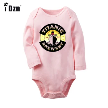 

Titanic Brewery Traditional Ales Est 1985 Support Your Local Farmer Newborn Baby Outfits Long Sleeve Jumpsuit 100% Cotton