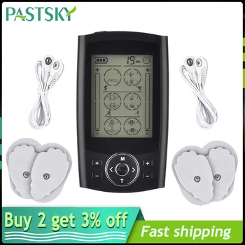 

24 Modes TENS Therapy Body Massager Dual Output EMS Muscle Stimulator Electronic Pulse Physiotherapy Treatment Instrument Device