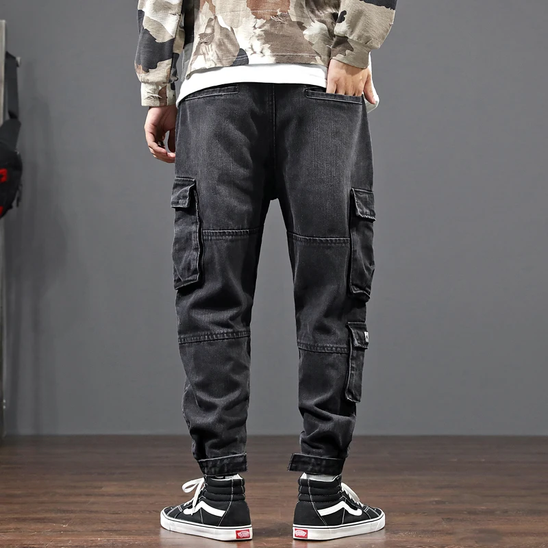Fashion Streetwear Men Jeans Loose Fit 