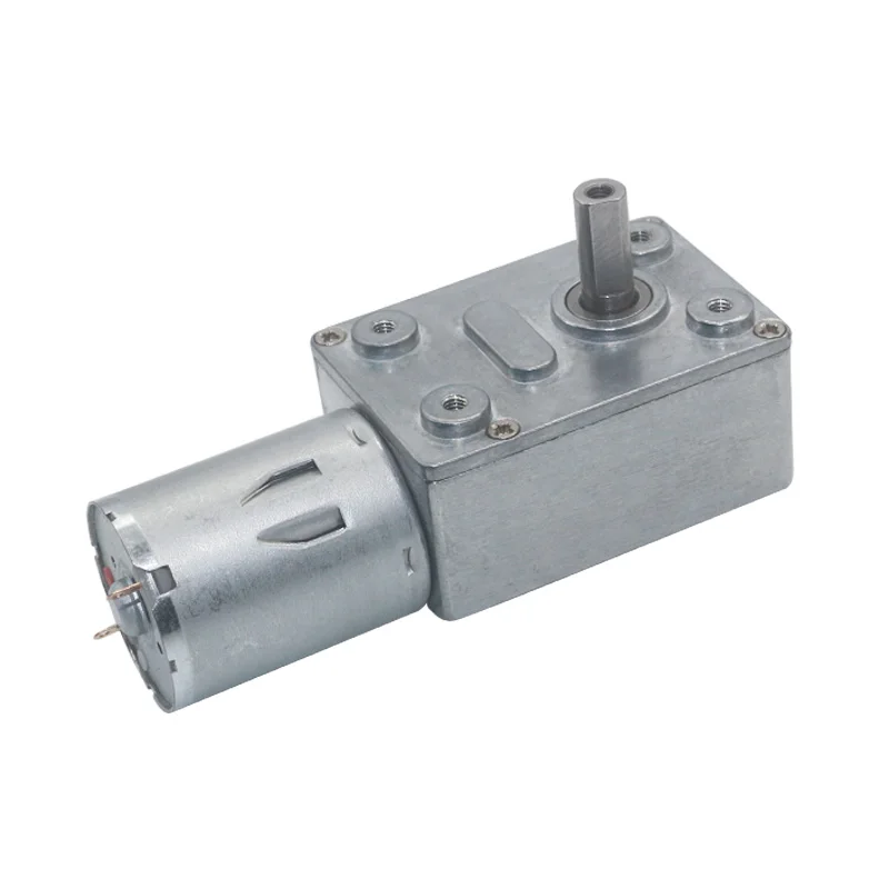 

JGY370 high torque motor, strong self-locking force, turbine worm, 6V 12V 24V DC gear reduction motor, low speed motor