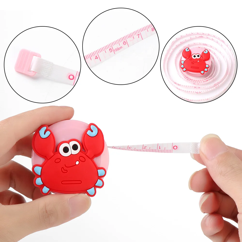 Compact 1.5m Retractable Tape Measure - Portable Leather Sewing & Height Ruler