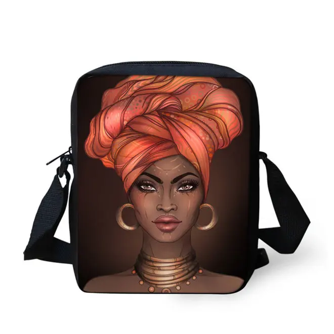 WHEREISART черная африканская женская сумка-мессенджер с принтом женские сумки маленькая Лоскутная сумка через плечо Sac главный кошелек Bolsos - Цвет: P4815E