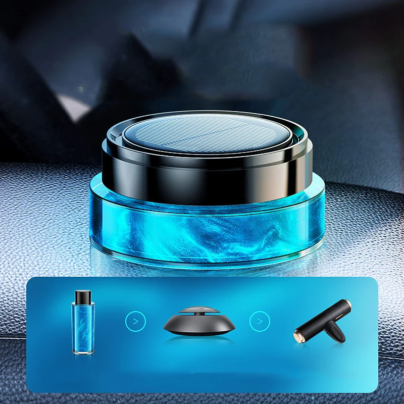 Car Solar Rotary Perfume Aromatherapy Used in Car Interior Decoration Supplies Fragrance Perfume Cream Solid Light Fragrance 6