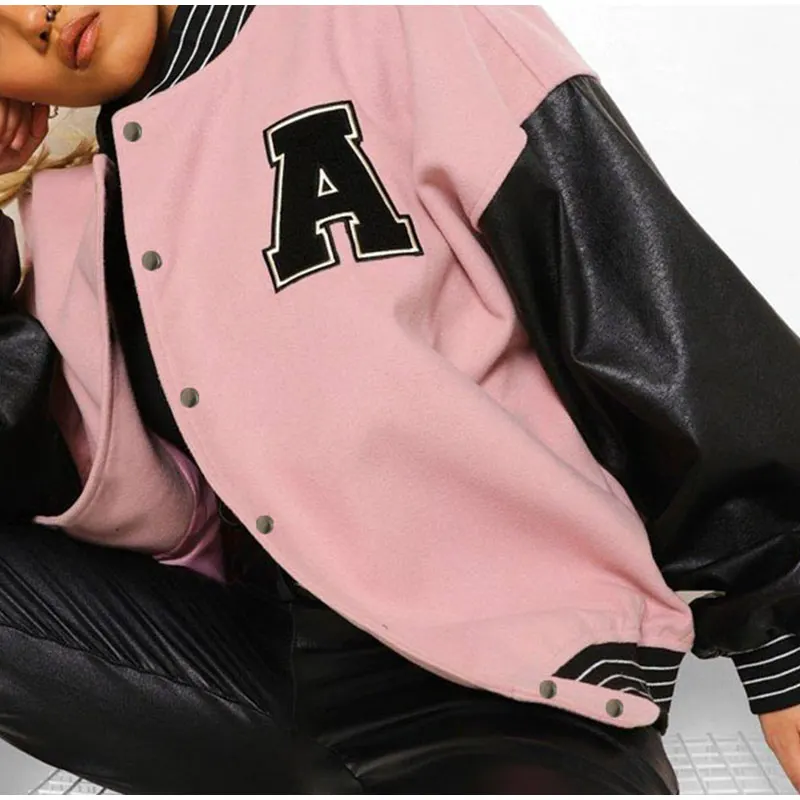 2021 Spring And Autumn Vibe Style Baseball Uniform New Bomber Jacket For Women Fashion Retro Clothes Streetwear Oversized Coat