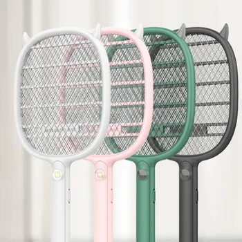 

New USB rechargeable household electric mosquito swatter with large mesh multifunctional mosquito killer artifact with LED light