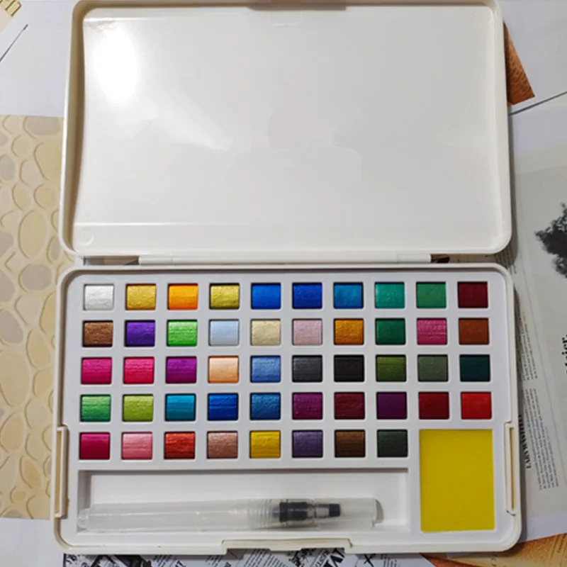 Watercolor Paint Watercolor Pigment Solid Pigment Watercolor Blue Purple Manicure Decor Metallic Paint Nail Draw Chrome Glitter Powder Flowers Decor Nail Pigment