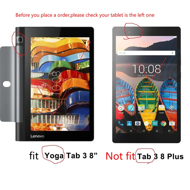 Для Lenovo Yoga Tab 3 850F чехол для планшета 8 0 YT3 850M/L откидной Чехол из искусственной