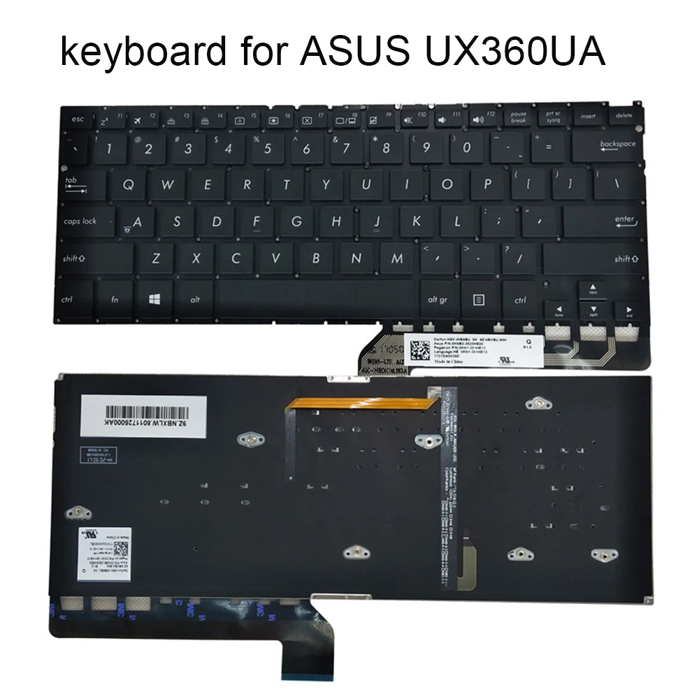 Computador Teclado Backlight para Asus Zenbook Ux360 Ux360ua Ux360u Q324ua Computador Portátil Teclados Inglês Qwerty 0kn1 351he13 us