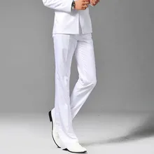 Сезон весна-осень; Новинка; в Корейском стиле; тонкие Повседневное большие мужские штаны, мужские, британский стиль, женские туфли-лодочки однотонный деловой тонкий микро-клеш Размеры 28-37