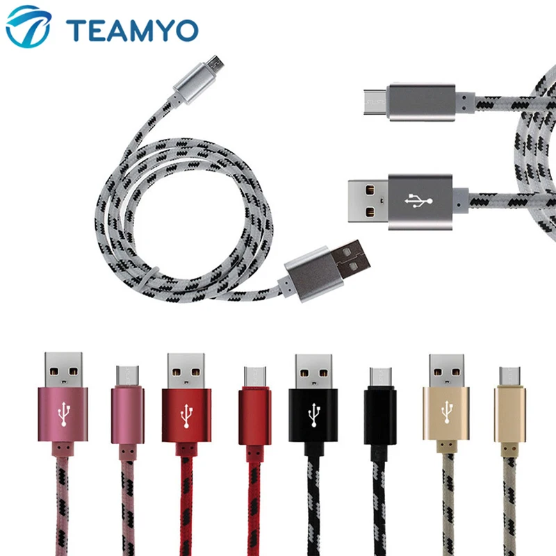 

1m 2m 3m Micro USB Cable 2A Fast Data Sync Charging Cable Phone for Andriod Samsung Huawei Xiaomi LG mobile phone Braided cable