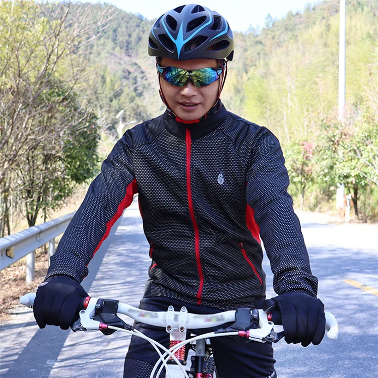 Осенне-зимний спортивный флисовый Топ для велоспорта, сохраняющий тепло, для мужчин и женщин, универсальная одежда для велоспорта, ветронепроницаемый Топ для велоспорта
