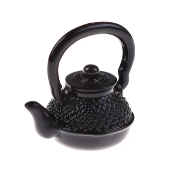 

Metal Boiling Water Kettle 1/12 Dollhouse Kitchen Canteen Miniature Doll House Decoration Girl Gift Toys Doll Cake Accesories