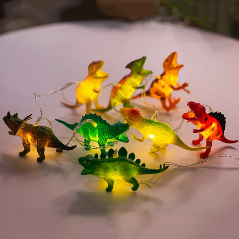 Guirlande Lumineuse Dinosaure Decoration De Fete D Anniversaire Pour Chambre D Enfants Feerique Cadeau Pour Bebe Garcon Aliexpress