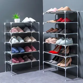 

Multifunctional multi-layer shoe rack storage box household fabric storage rack simple dormitory space-saving shelf household