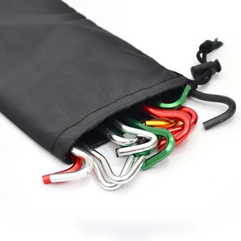 

Outdoor Portable Camping Hiking Gadget Pouch Durable Tent Stake Bag Tent Pegs Nails Stake Enhanced Drawstring Storage Bag
