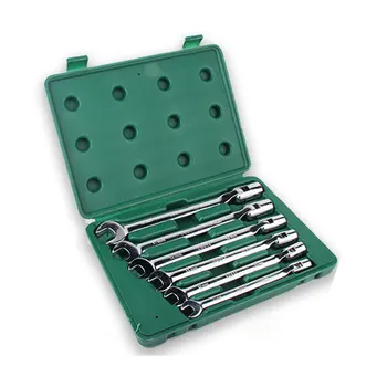 

6 pcs Flex Socket And Open Wrench Set Metric Automotive Shop Tools Unique Adjustable Wrench Tool