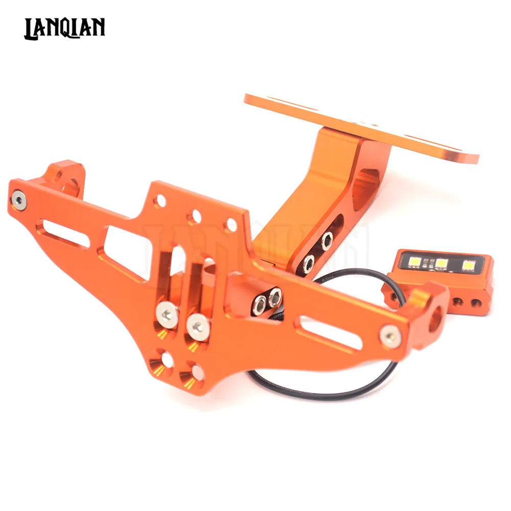 Для KTM Duke 125 Duke 200 390 690 990 мотоцикл задний номерной знак держатель Универсальный Duke 690 250 390 125 Accessoies - Цвет: Оранжевый