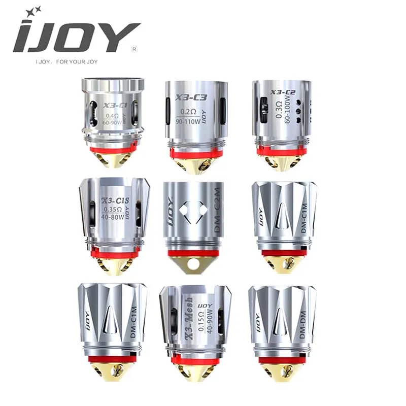 Оригинальная запасная катушка IJOY Tank 15 шт./лот X3 C1/C2/C3/C1S/Mesh DM C1M/C2M/DM/MESH для Saber ZENITH 3